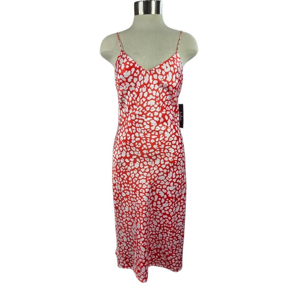 Lulus Calling My Spirit Red Print Satin Midi Dress